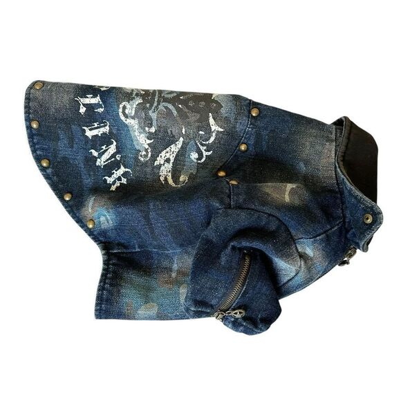 Wooflink Y2K Dog Denim Jacket, Sz:5 - Picture 2 of 8